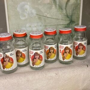 SET OF 6 TONES MERRY TOPPINGS JARS